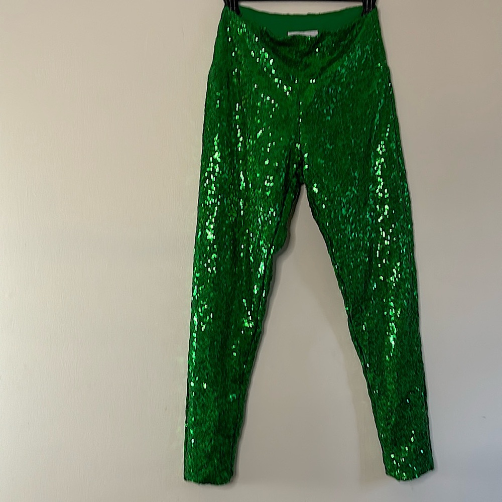 Women’s Shiny green leggings